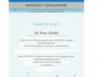 Warsztaty szkoleniowe korekcja piersi-sażwiadczenie o ukończeniu